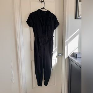 Black Pistola-like Cotton Jumpsuit - H&M